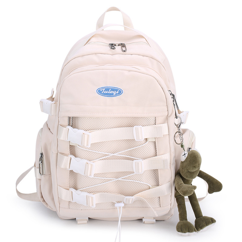 School Bags Stylish 15 6 Inch Laptop Backpack Women Fashion Waterproof Nylon College Notebook Bag Schoolbag Mochila With Pendant 230926