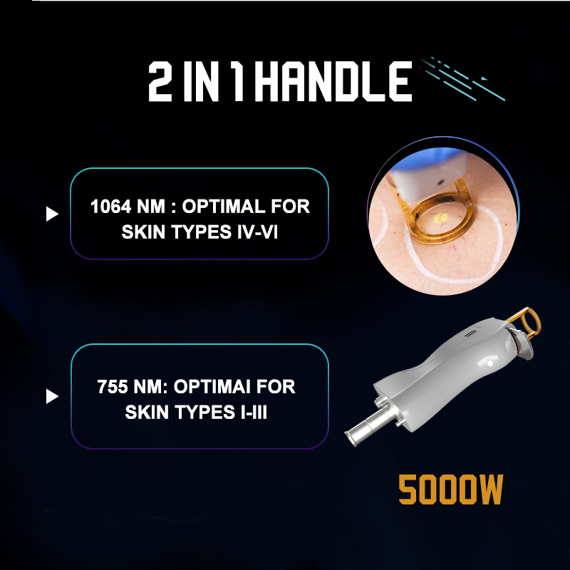 2024 Professional Long Pulse Nd Yag 1064nm Laser Machine Alexandrite 755nm Laser Hair Removal Acne Treatment Vascular Legions Remove Epilator Hair Rem