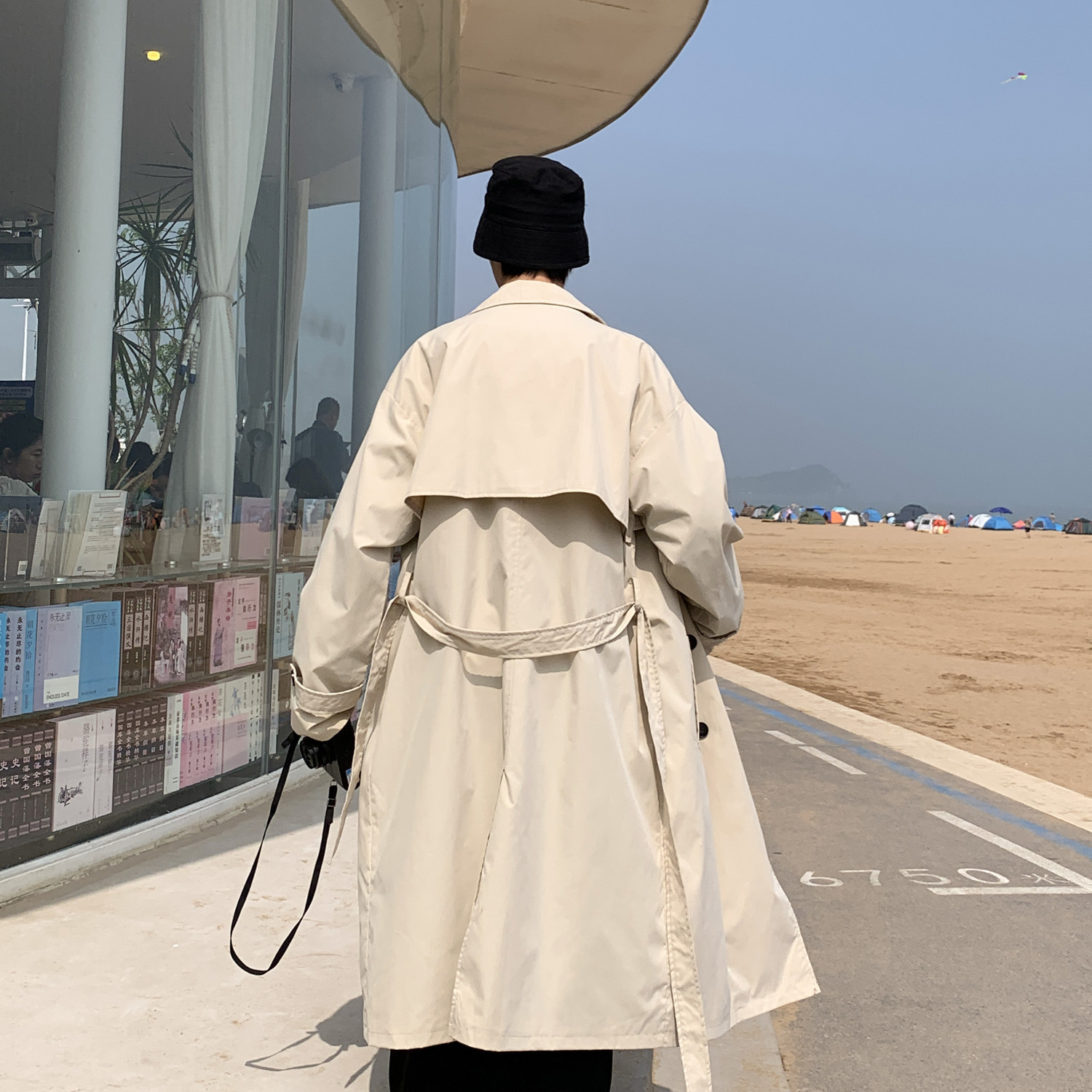 Men's Trench Coats Korean style Spring Coat Male Streetwear Windbreaker Trenchcoat Men Solid Business Casual Loose Long y230