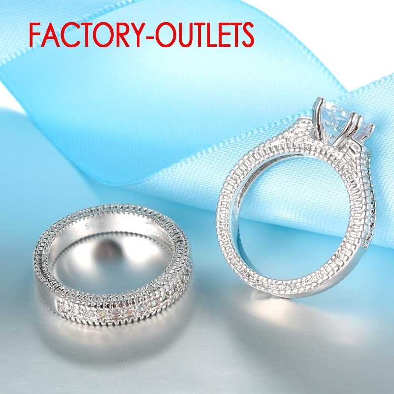 Wedding Rings 925 Sterling Silver Needle Ring Unisex Romantic Fashion Jewelry Cubic Zirconia Prong Setting Wholesale 230926