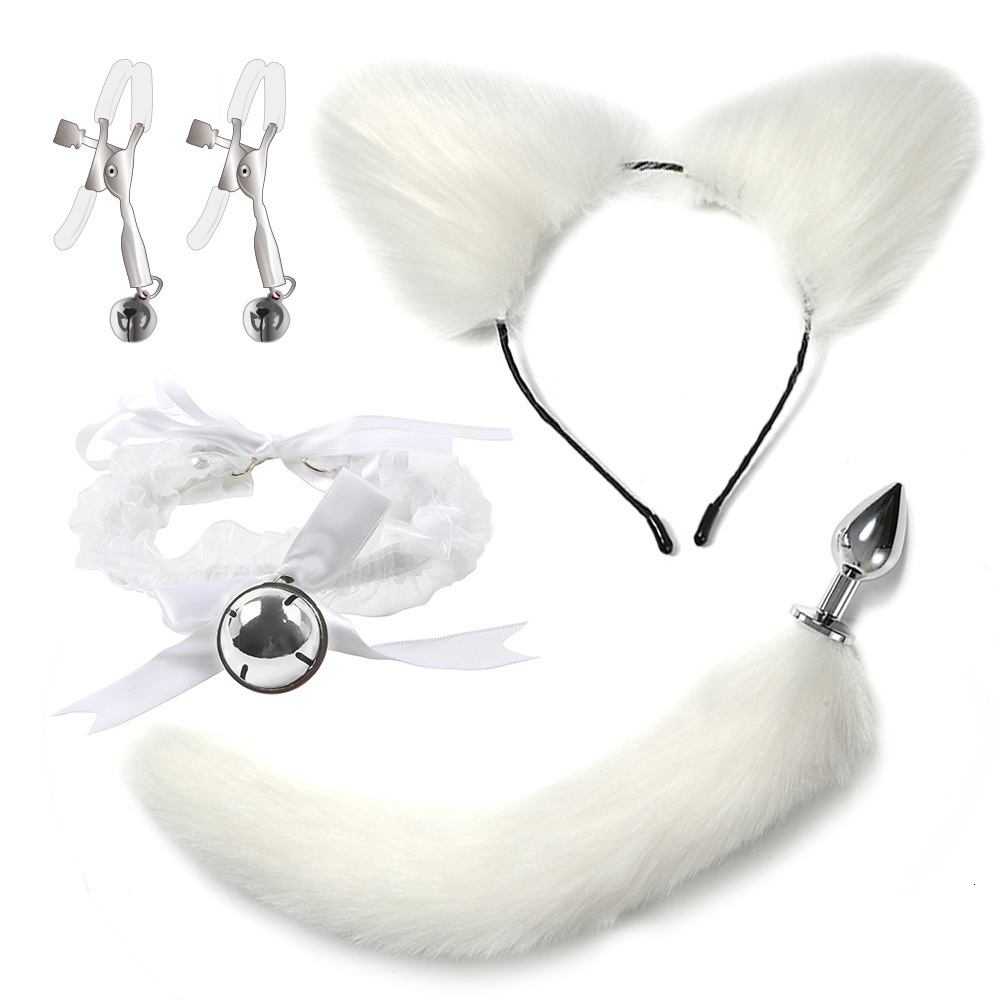 Adult Toys Cosplay Anal Sex Tail Butt Plug Role Play Hair Hoop Cat Choker Fetish Women Nipple Clamps Exotic Accessories For Couple 230925