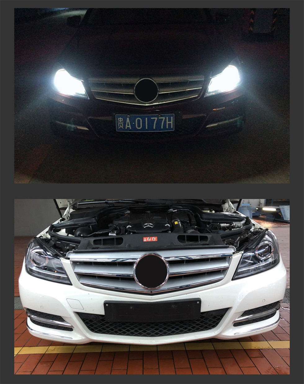 Car Head Light For W204 C200 C300 2011-2013 C Style Headlight Modified LED Xenon Lamps Headlights DRL
