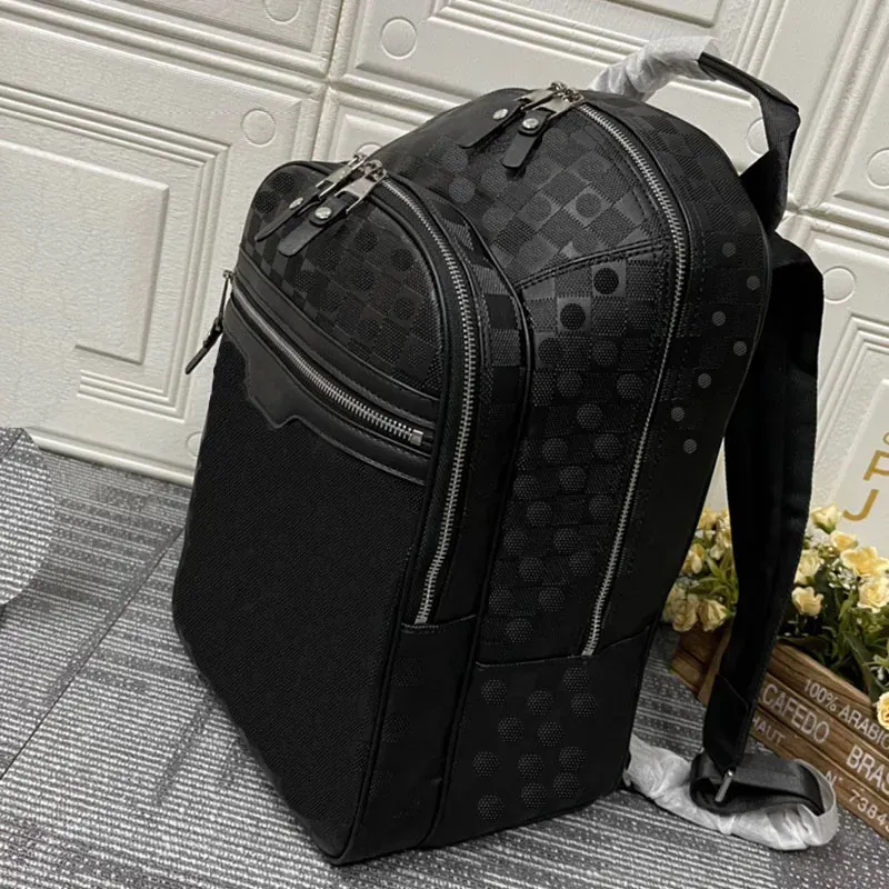 High Quality Fashion Backpack Mens and Women Genuine Leather Plaid Embossed Handheld Luxury Flower Designer Bag