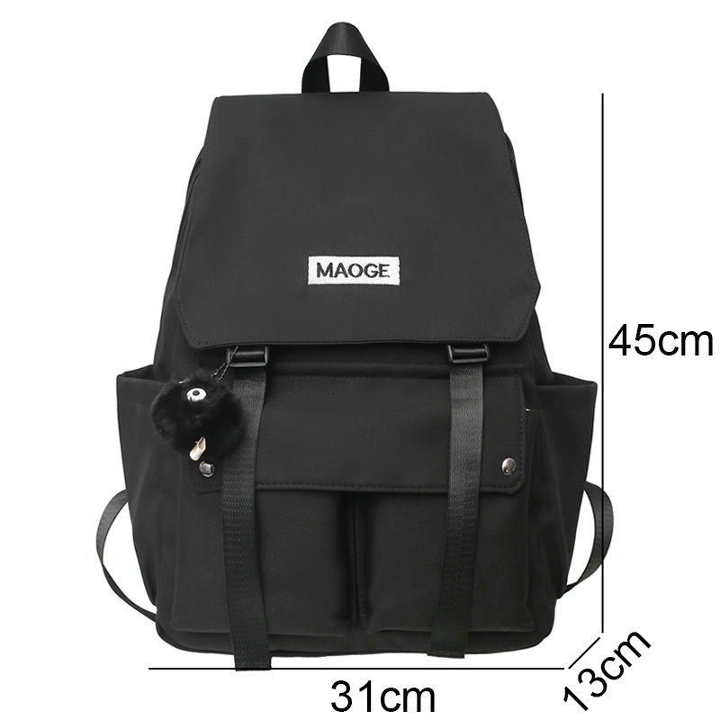 School Bags Fashion Women White Laptop Waterproof College Bag Student Lady Cute Book Backpack Trendy Female Travel Nylon Girl 230926