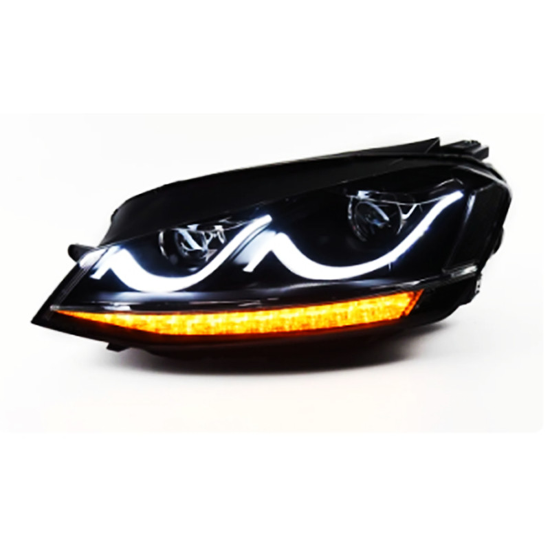 Car Front Headlight For VW Golk7 Golf 7 MK7 2013-20 17 Headlights LED DRL Running Lights Bi-Xenon Beam Fog Lights