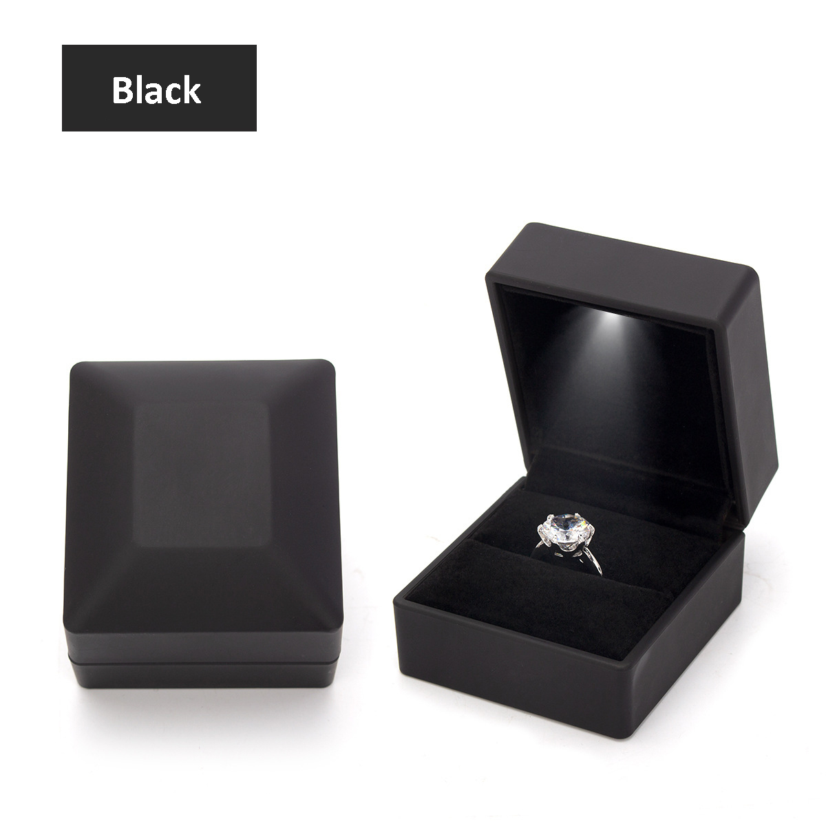 Jewelry Boxes LED Light Ring Box for Wedding Proposal Engagement Valentine s Day Organizer Storage Gift Packaging Wholesale 230926