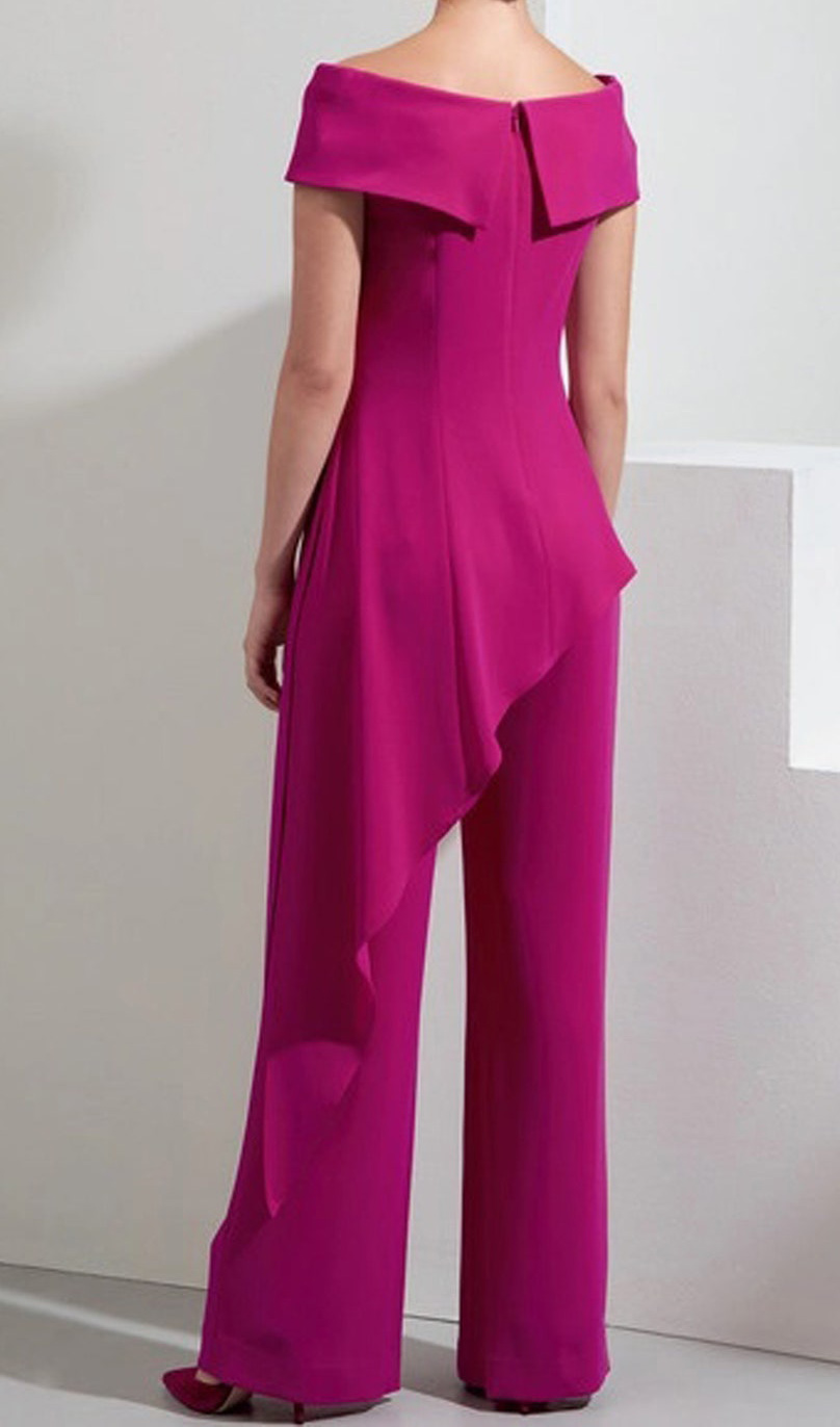 Portrait Chiffon Mother of the Bridal Pant Suit Two Piece Plus Size Guest Dresses Long Wedding Party Dress