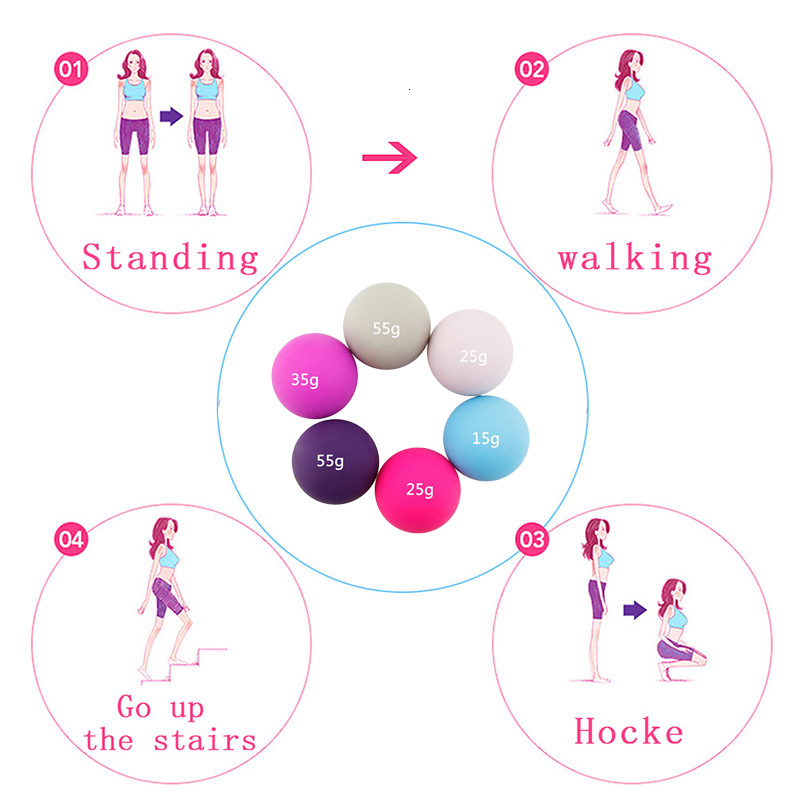 Vibrators 6pcs Vagina Tighten Exercise Kegel Ball Weights Chinas Muscle Simulator Geisha Dumbbell Soft Silicone Balls Sex Toy 230925