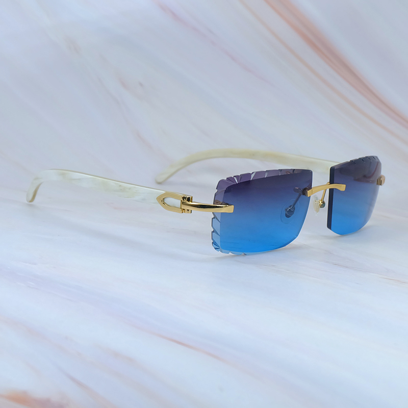 Classy glasses White Buffalo Horn Sun Glasses Small Diamond Cut Sunglasses Real Buffalo Horn Stylish Vintage Carter Luxury Eyewear Gold Frame