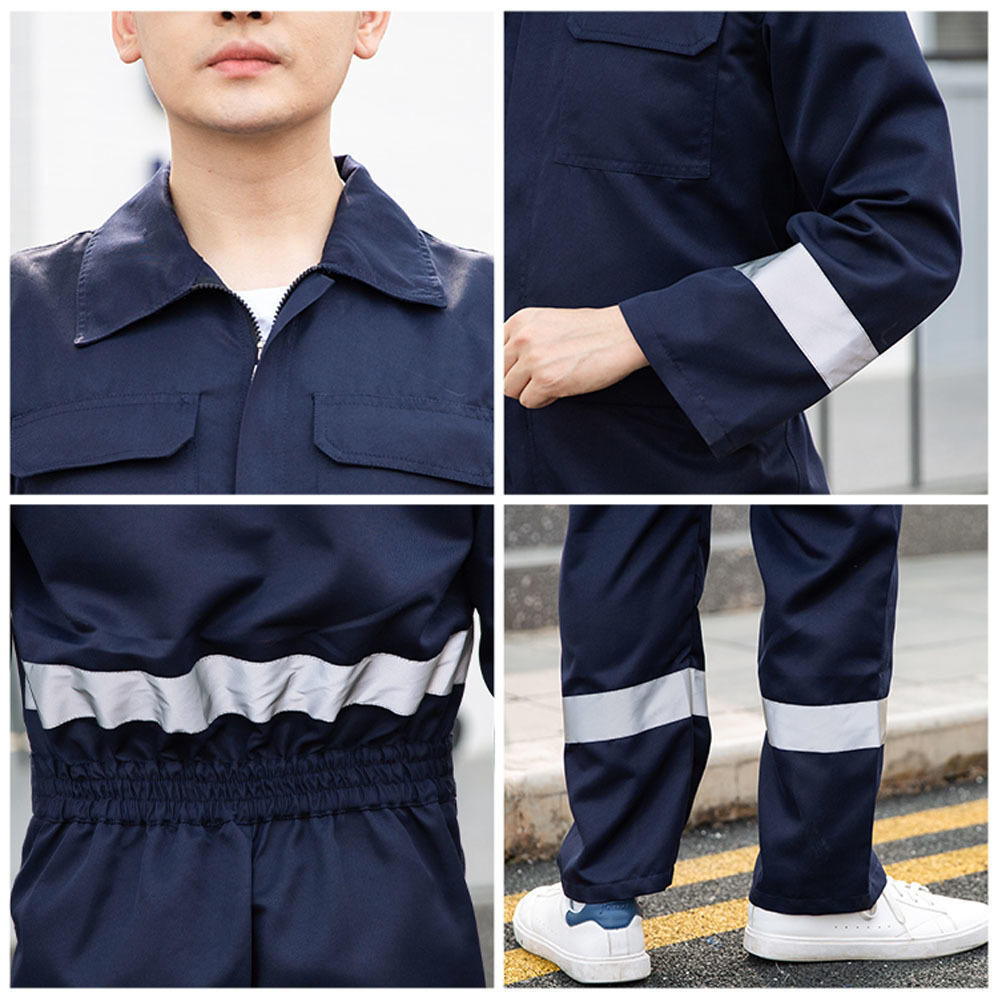 Other Men's Work Coveralls Safety Worker Clothing with Reflective Strips 5XL Uniforms Car Repair Overalls 100% Polyester 230925 - view 7