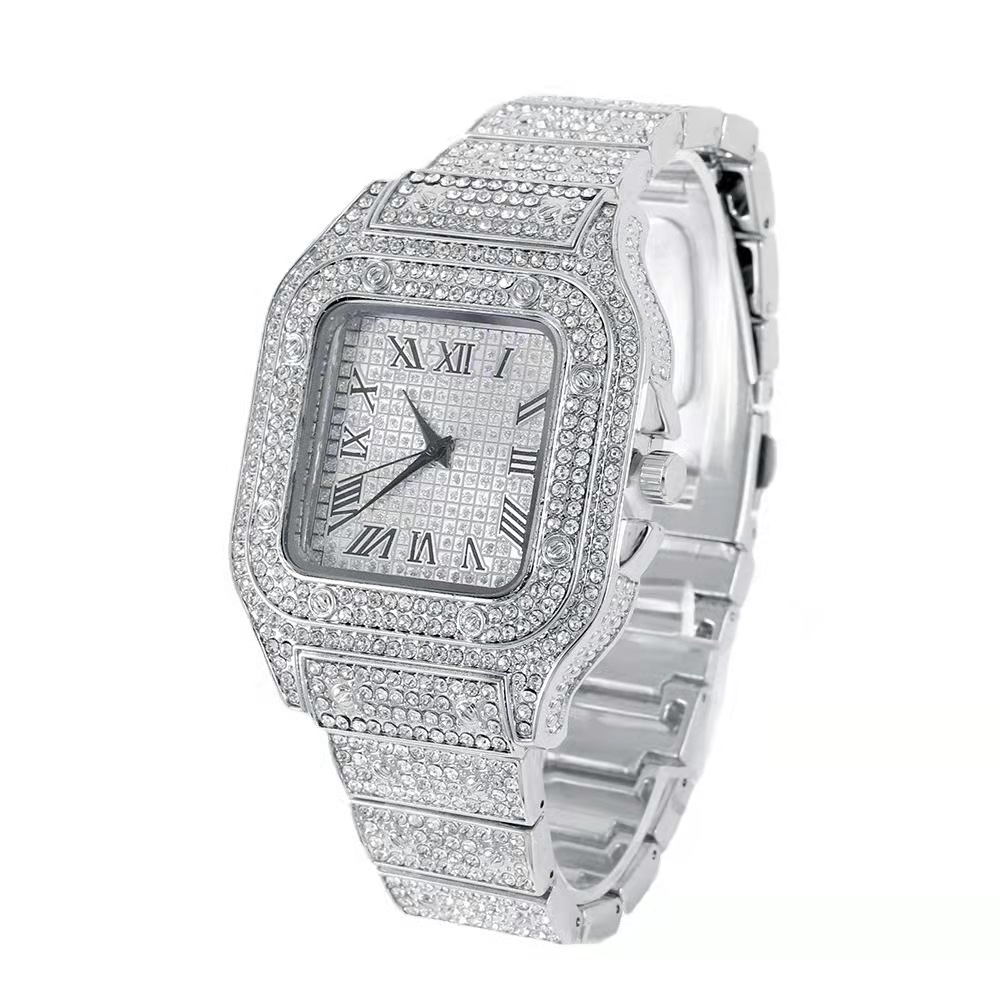 Full Diamonds men Designer WristWatches male Luxury Dial 16mm quartz Watchs no277