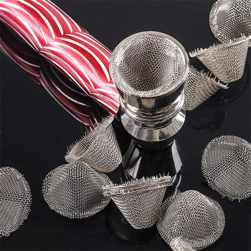 Tobacco Smoking Pipe Screen Filter 17mm Metal Round Ball Taper Thickening Stainless Steel Mesh Bowl Combustion Net Burner For Dry Herb Smoke Cigarettes Accessories