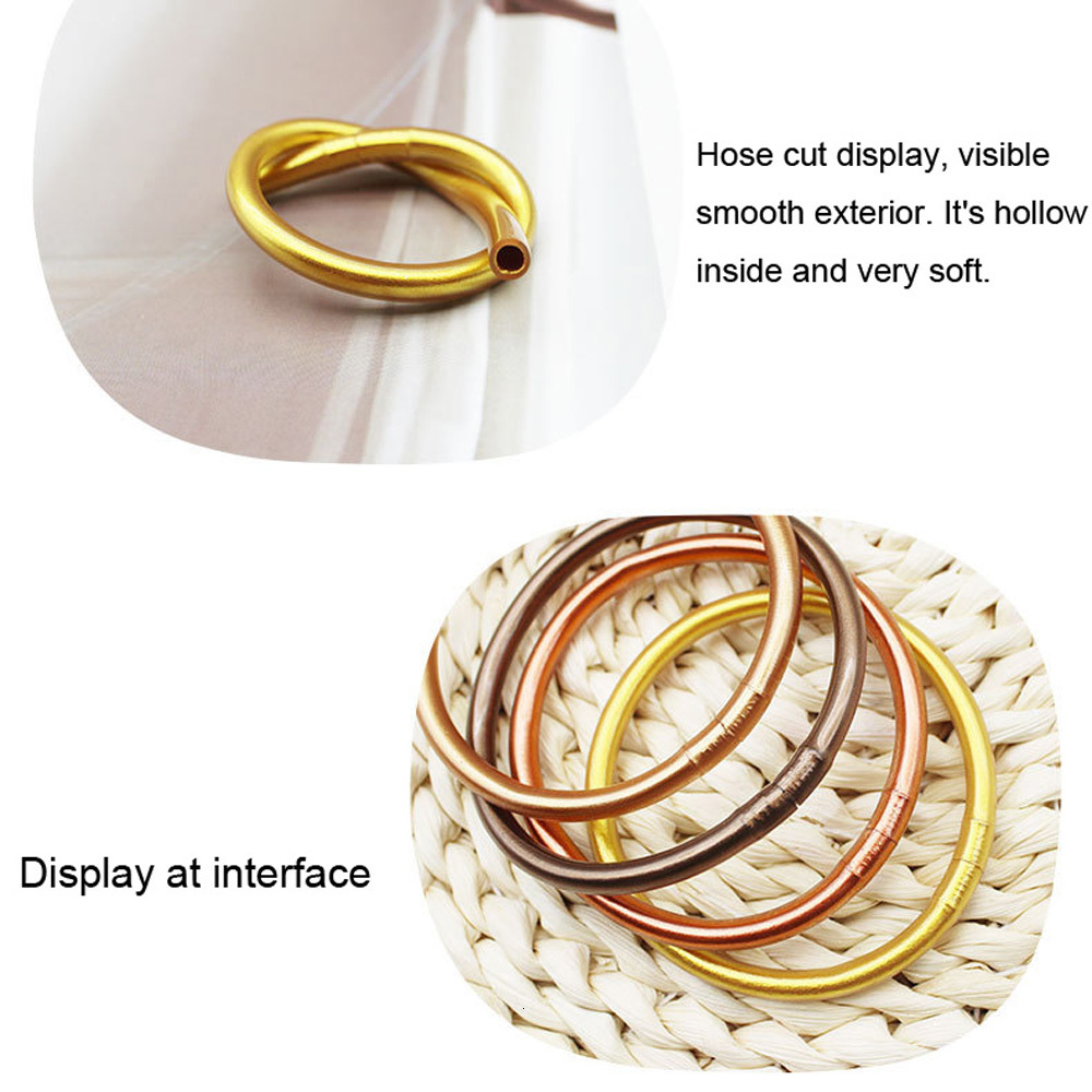 Bangle 5PCSset Golden Buddhist Rush Bracelets Glitter Jelly Bangle Bracelets Set for Women Silicone Charm Temple Girls Bangle 230925