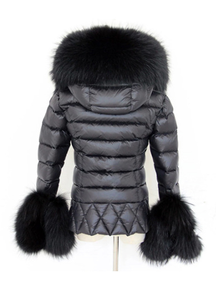 Women's Down Parkas Janveny Real Raccoon Fur Hooded 90% White Duck Down Coat Women Winter Puffer Jacket Thick Warm Female Feather Parkas Outwear 
