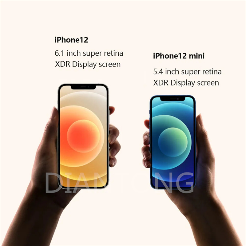 100% Original Refurbished Apple iPhone 12 mini 5G Cell Phone 64G/128GB/256GB 5.4''inch Screen Dual 12MP Unlocked Mobile phone,A+Excellent Co