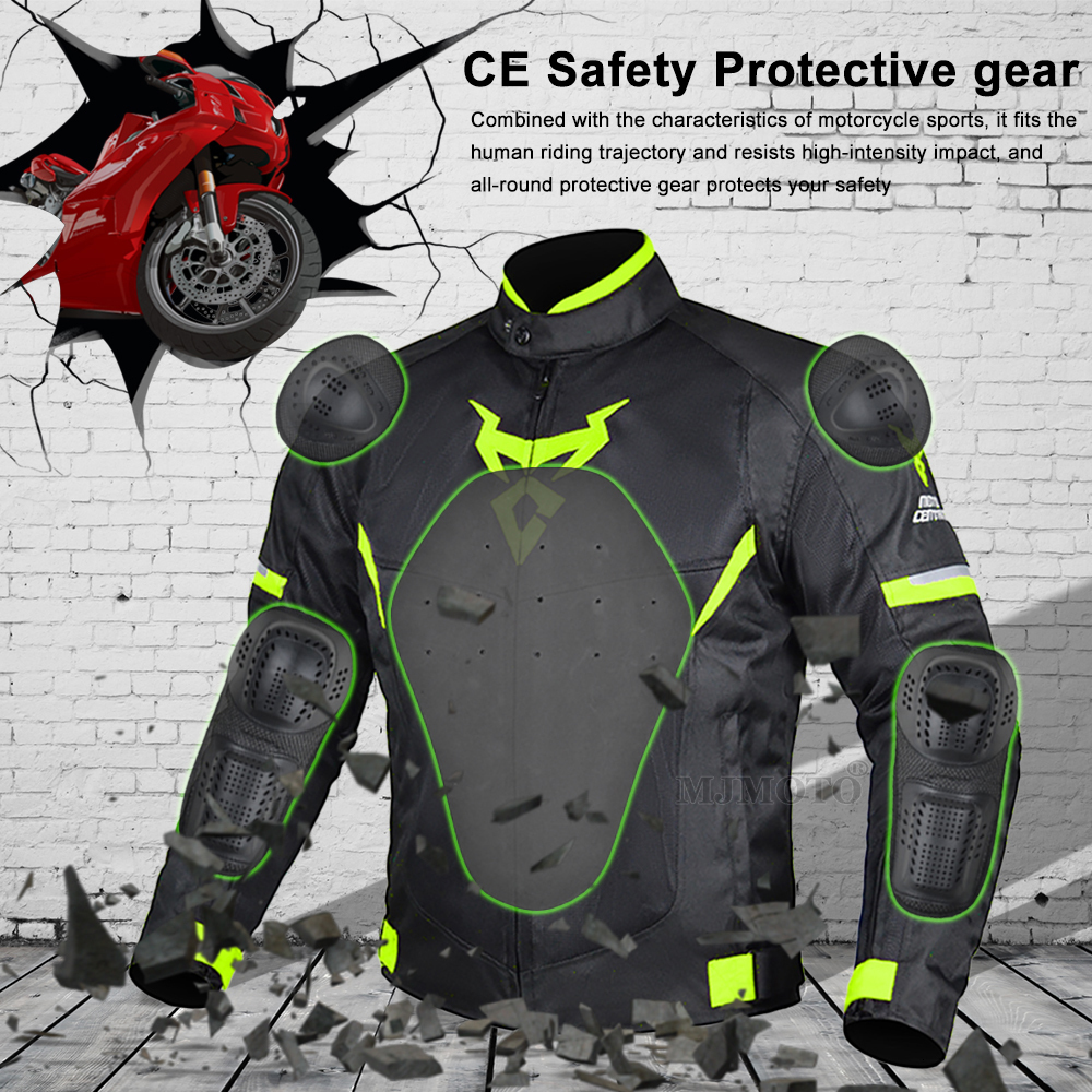 Breathable Motorcycle Jacket, Summer Motorcycle Riding Jacket - Lightweight Mesh Motorbike Protective Jacket with Body Armor for Men, Ideal for Warm W