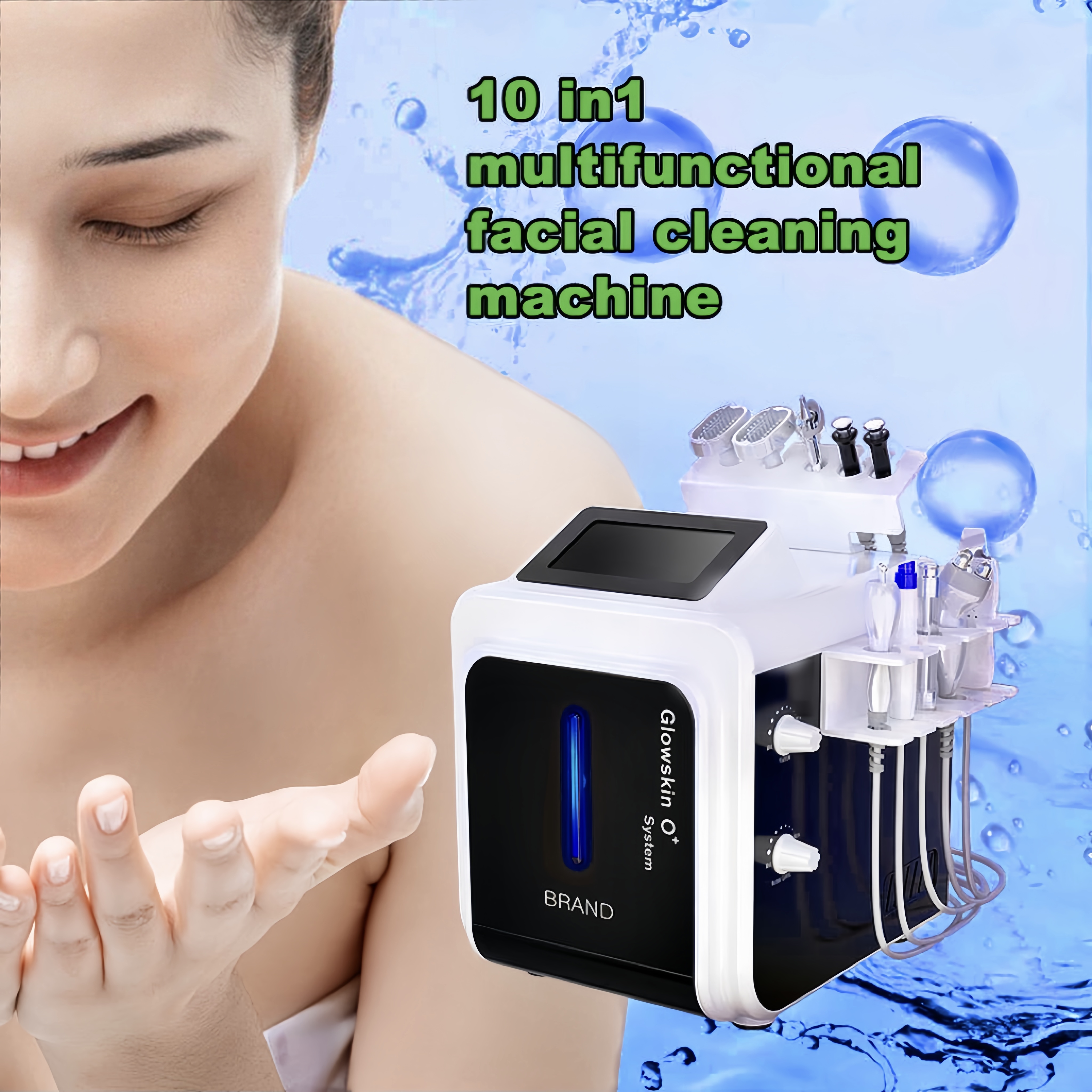 Portable 10 In 1 Deep Hydration Oxygen Hydro Water Anti Aging Hydra Peel Facial Skin Care Dermabrasion Hydro Microdermabrasion Beauty Machine