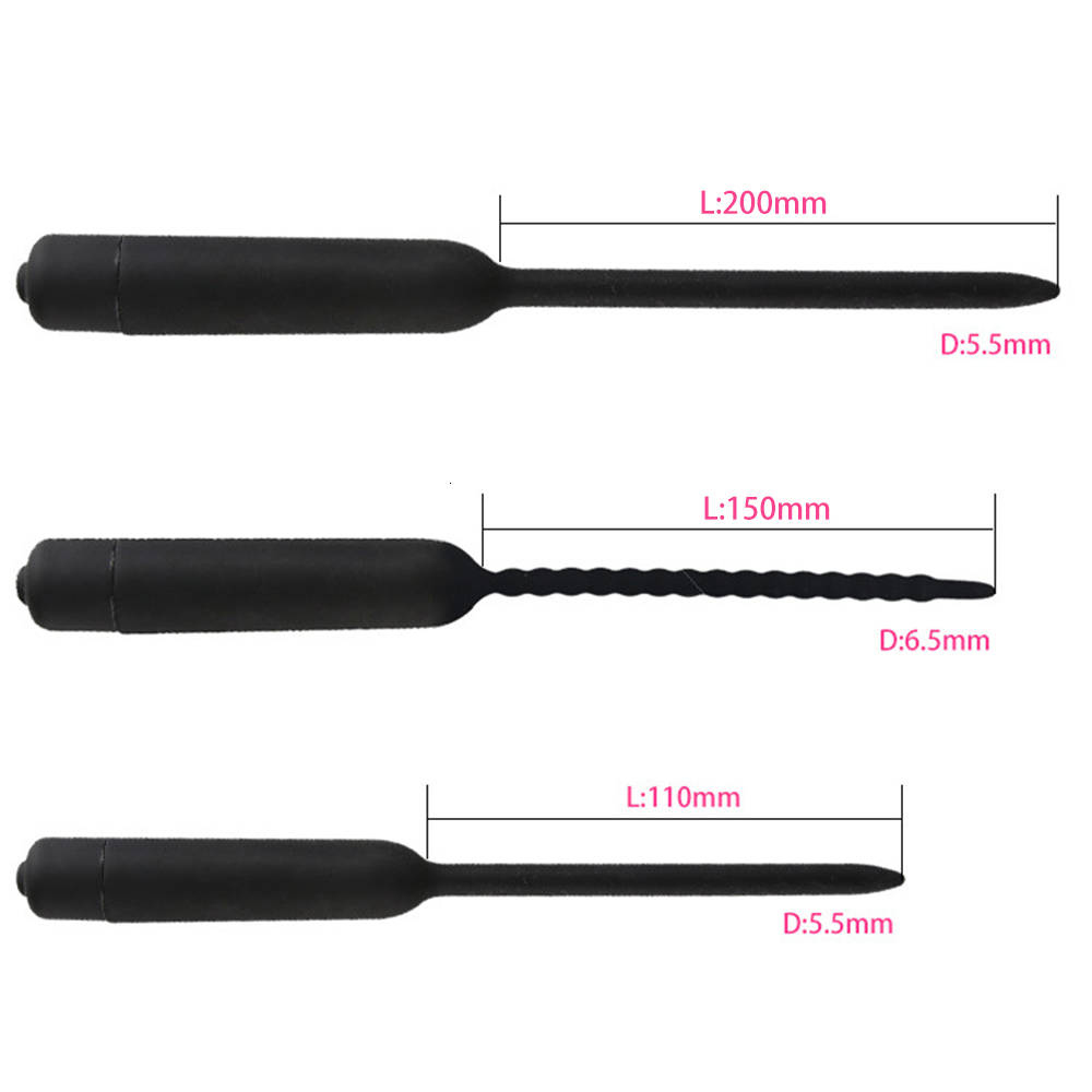 Adult Toys 10 Frequency Urethral Vibrator Catheter Penis Plug Sex Toy for Men Vibrating Insertion Urethra Sound Dilator 230925