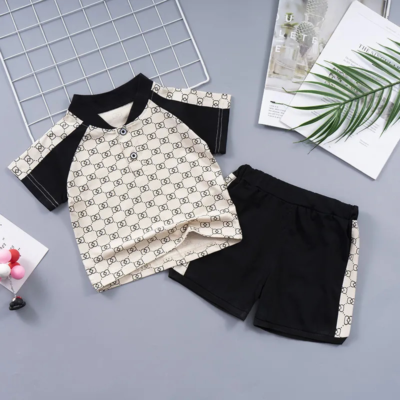 Clothing Sets Boys Tracksuits Summer 1 2 3 4 5 Years Children Casual Cotton T-shirts Shorts 2pcs Clothes For Baby Kids Sports Suits 2023 230927