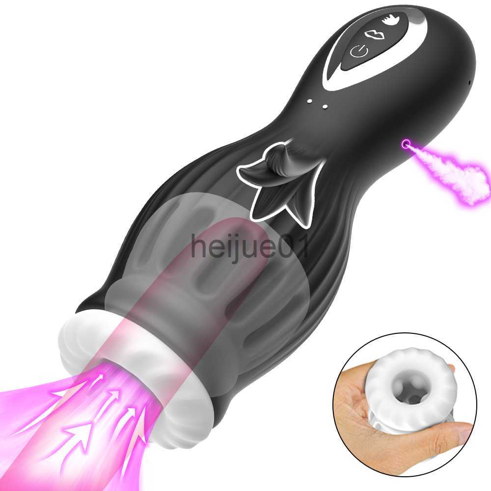 Masturbators Automatic Sucking Tongue Licking Male Masturbators Oral Blowjob Pussy Masturbation Cup Vaginal Penis Vibrator Sex Toys for Men x0926