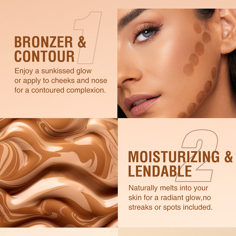 Concealer Waterproof Liquid Contour Bronzer Stick With Sponge Natural Foundation Beauty Highlighter Matte Long Lasting Cosmetics 230926