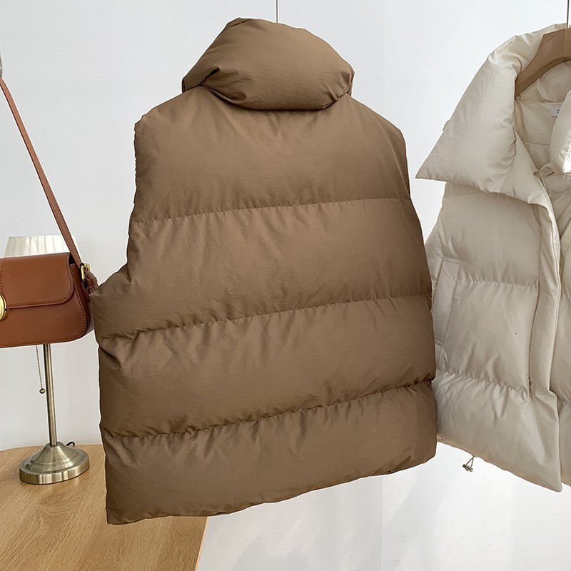 Women's Vests PinkyIsBlack Warm Autumn Winter Women Short Vest Coat Pockets Casual Fashion Sleeveless Jacket Solid Waistcoat For Female 230926