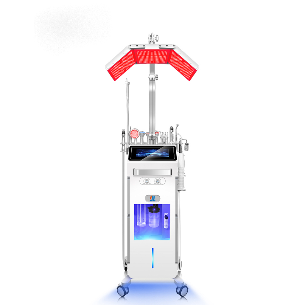 New Arrival 14 In 1 Acne Treatment Multifunctional Hydra High Frequency Aqua Peeling Increase Skin Moisture Facial Machine With Pdt Led Light