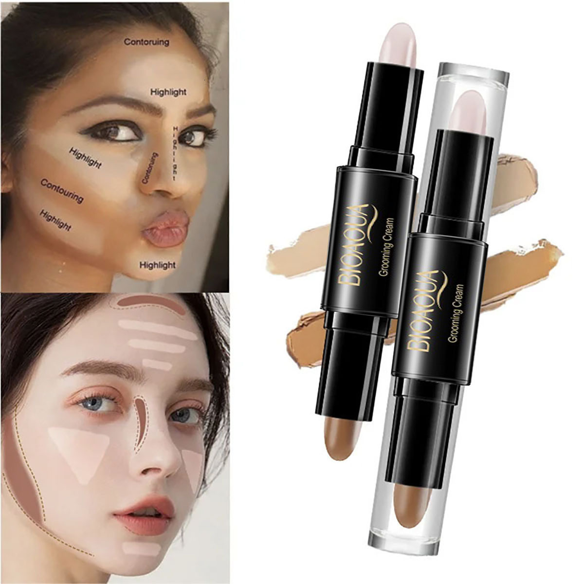 Concealer High Quality Professional Makeup Base Foundation Cream for Face Concealer Contouring for Face Bronzer Beauty Women's Cosmetics 230926