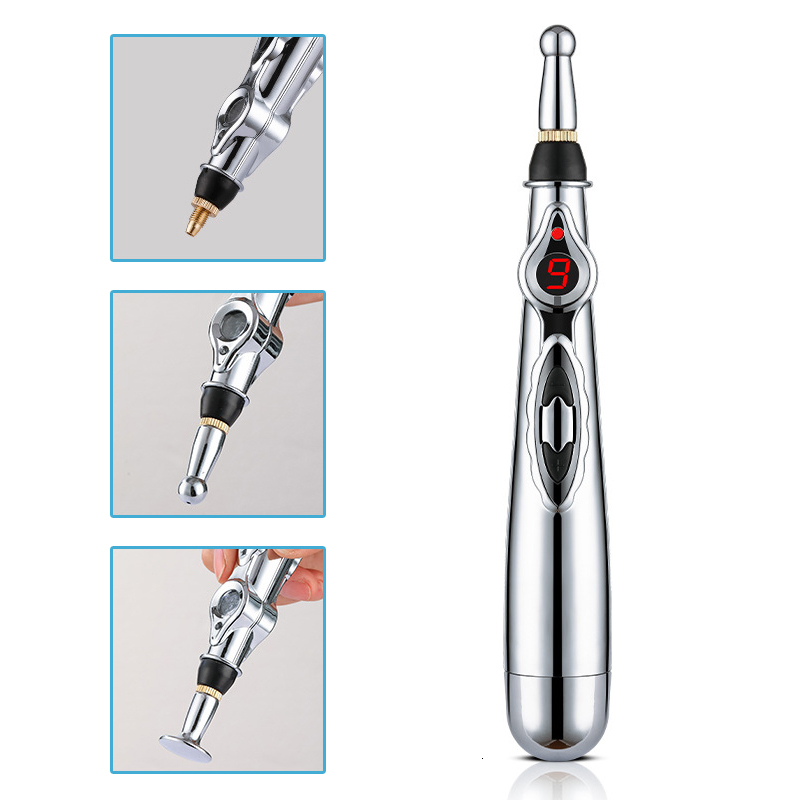 Full Body Massager 35 Heads Electronic Acupuncture Pen Smart Pulse Meridian Energy Massage Pen Pain Relief Therapy Back Neck Face Beauty Roller 230926