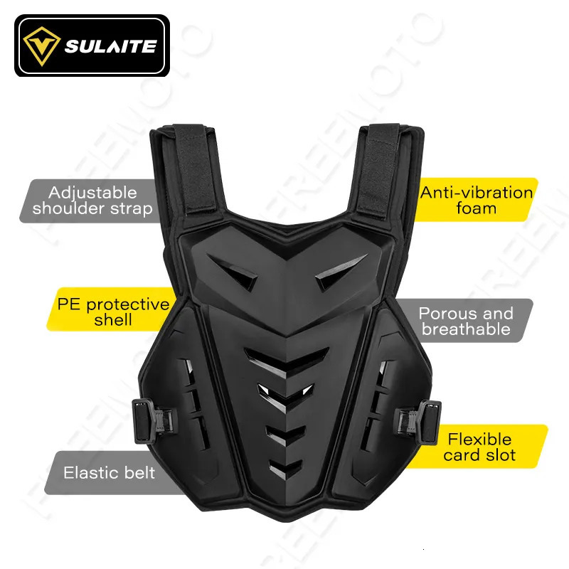 Back Support SULAITE Motocross Body Armor Motorcycle Jacket Motocross Moto Vest Back Chest Protector Off-Road Dirt Bike Protective Gear 230927