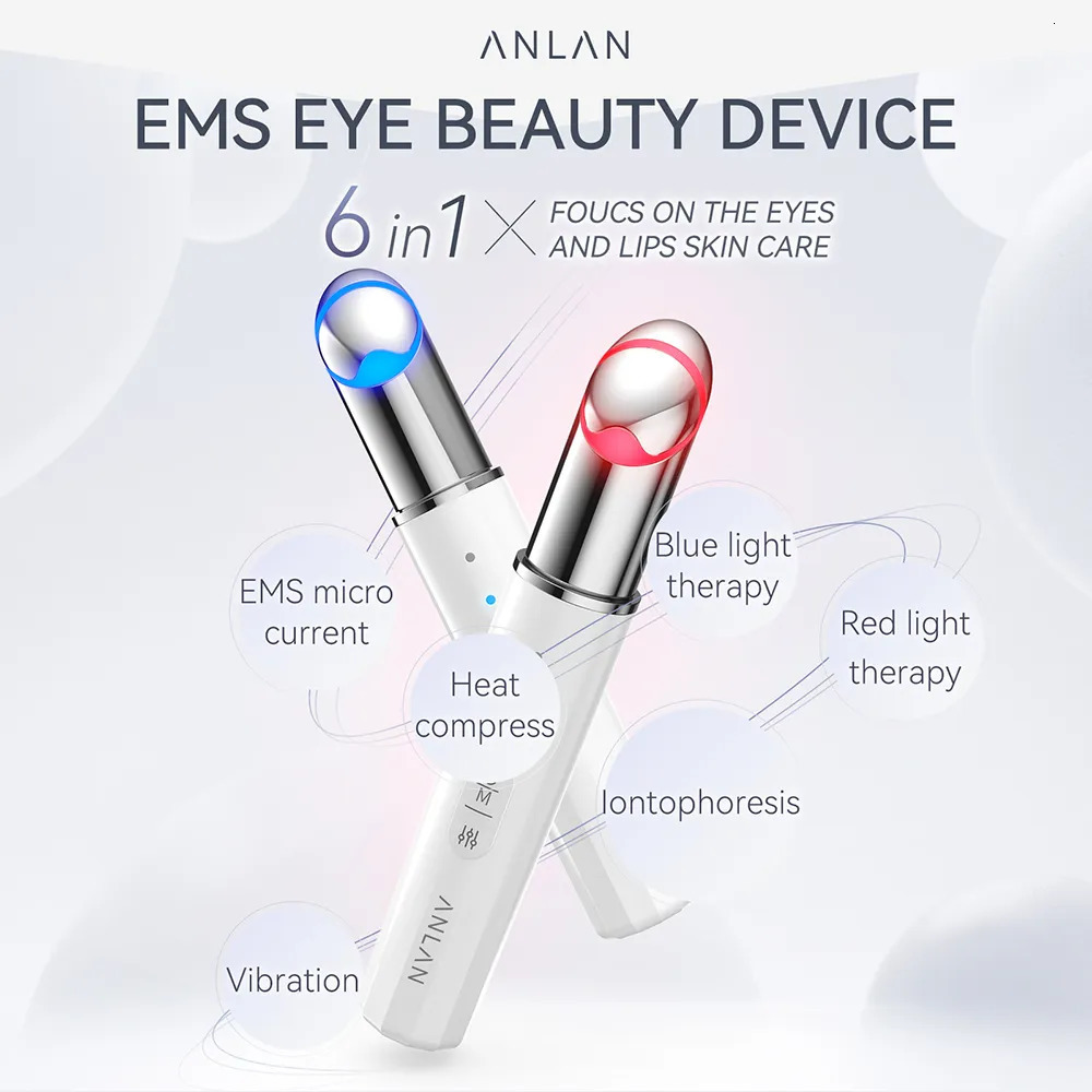 Face Care Devices ANLAN EMS Eye Beauty Device Microcurrent Anti Wrinkle Remove Eye Bags Dark Circles Light Eye Massage Instrument 230927