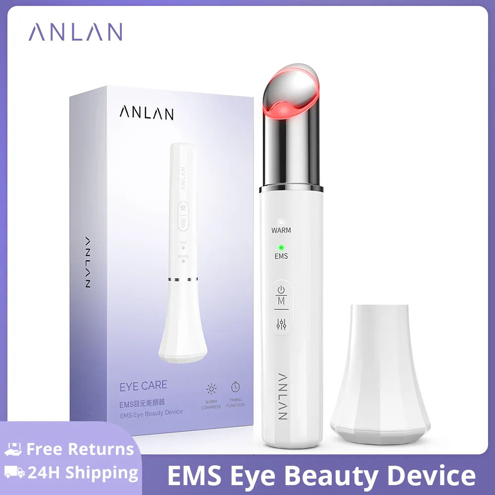 Face Care Devices ANLAN EMS Eye Beauty Device Microcurrent Anti Wrinkle Remove Eye Bags Dark Circles Light Eye Massage Instrument 230927