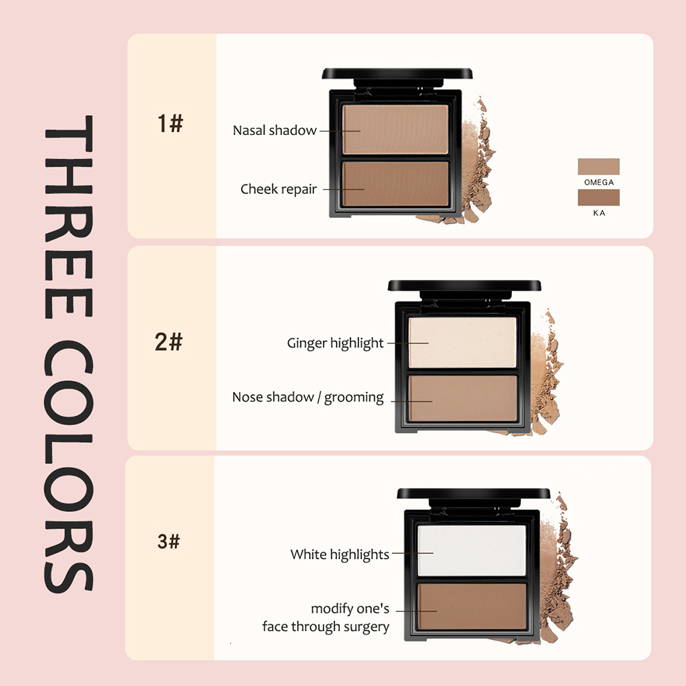Concealer 4 Color Matte Contour Sticker Shimmer Powder Highlighters Bronzers Nose Shadow Waterproof Sweat-proof Face Makeup Cosmetics 230926