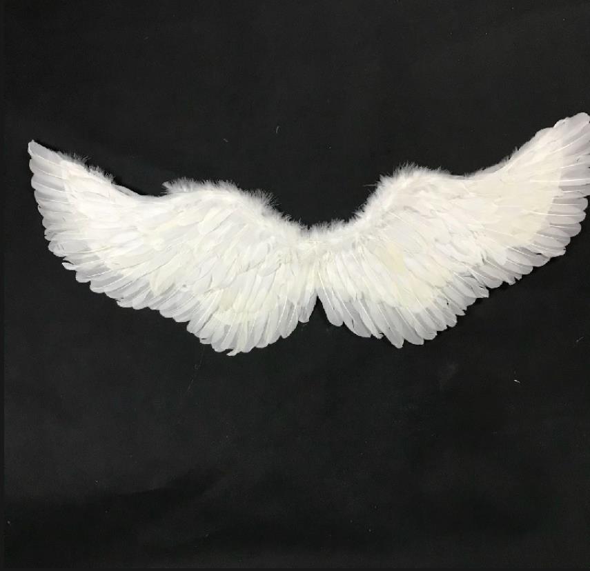 Women Angel Feather Wing with Elastic Straps Swallow Shape Halloween Party Divine Fairy Goddess Queen Costume Accessories 43.3X19.7inch