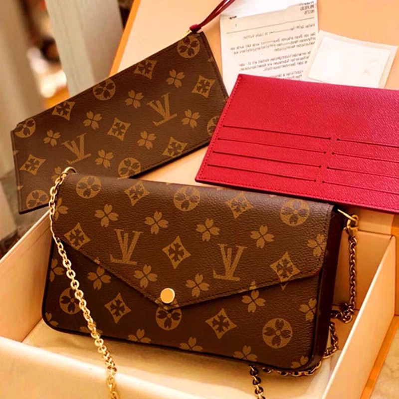 designer Multi Pochette Felicie luxury bags chain wallet mini purses 3 pieces crossbody woman handbag shoulder women luxurys handbags bag Top Quality 2024