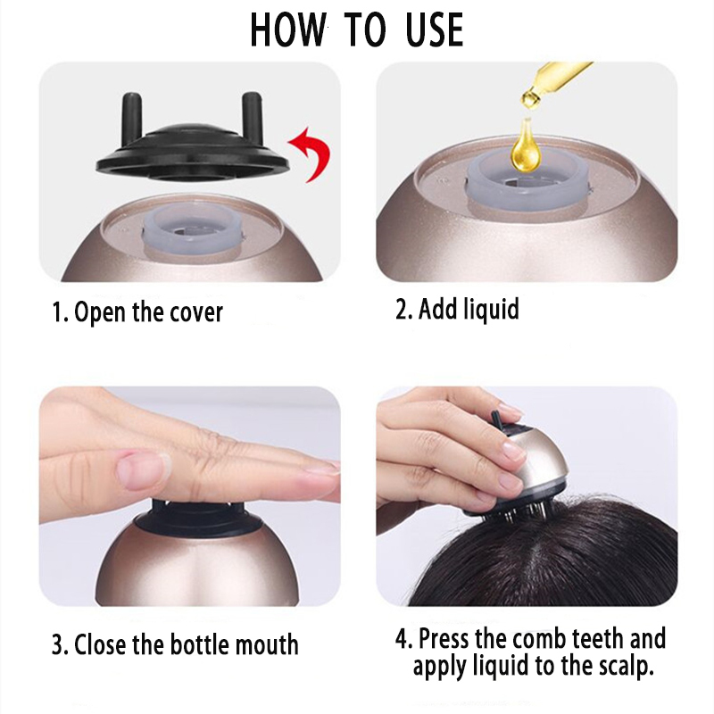 Head Massager Scalp Massager Applicator Liquid Comb for Hair Growth Serum Oil Nourish Mini Portable Hair Roots Massage Medicine Comb 230926