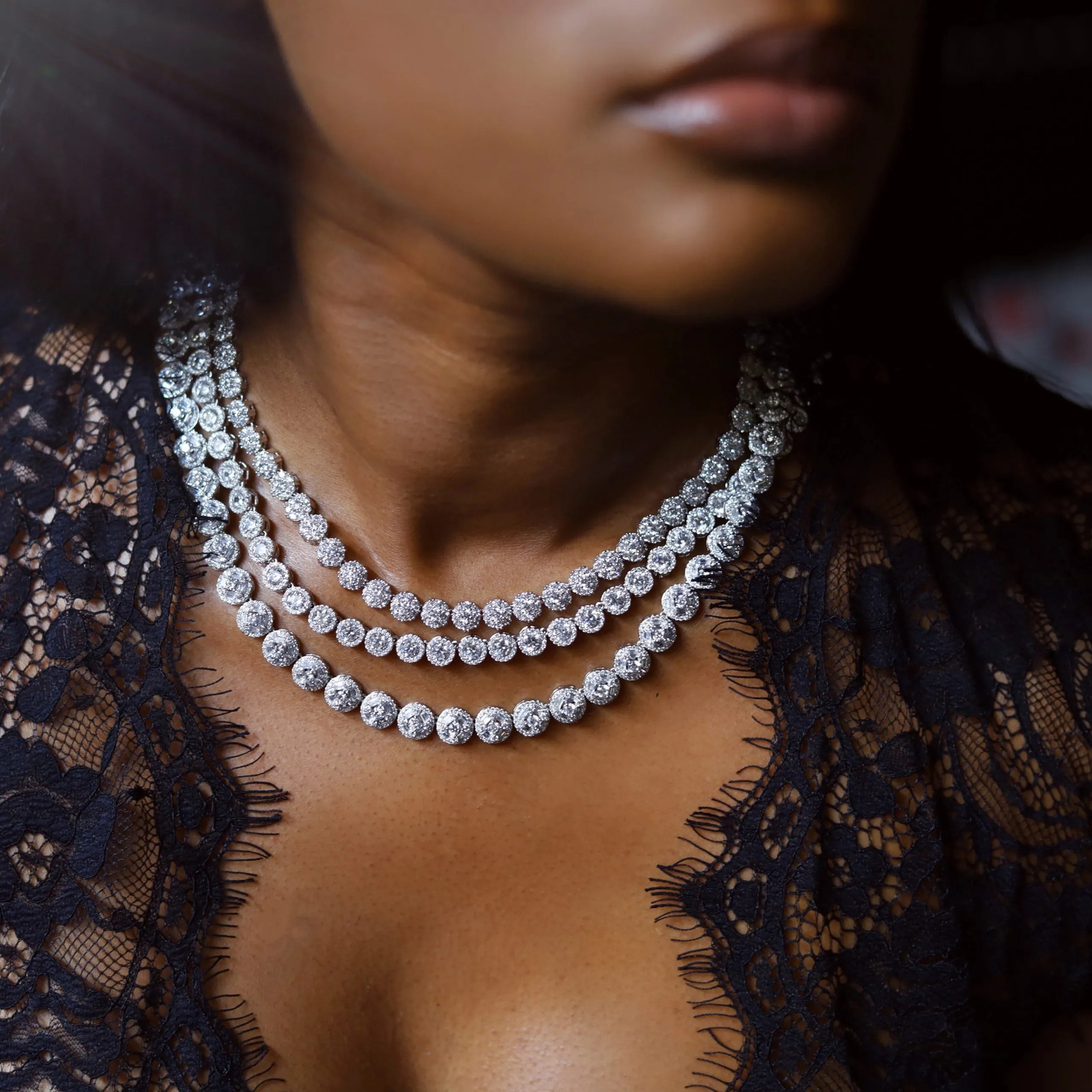 Chokers Iced out bling hiphop women jewelry 16" 18" round shaped 5A cubic zirconia cz cluster chain bridal wedding gift necklace 230927