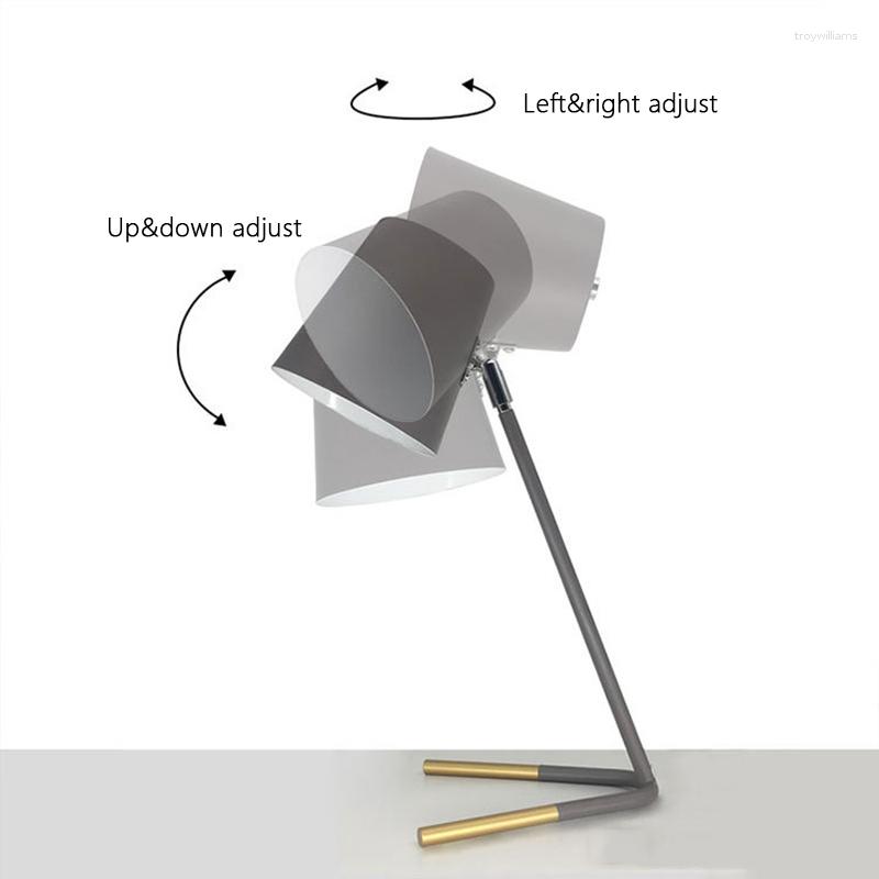 Lamps Table Nordic Lamp LED Black White Modern Countryside Simple Iron For Study Bedroom Parlor Bookstore El Reading
