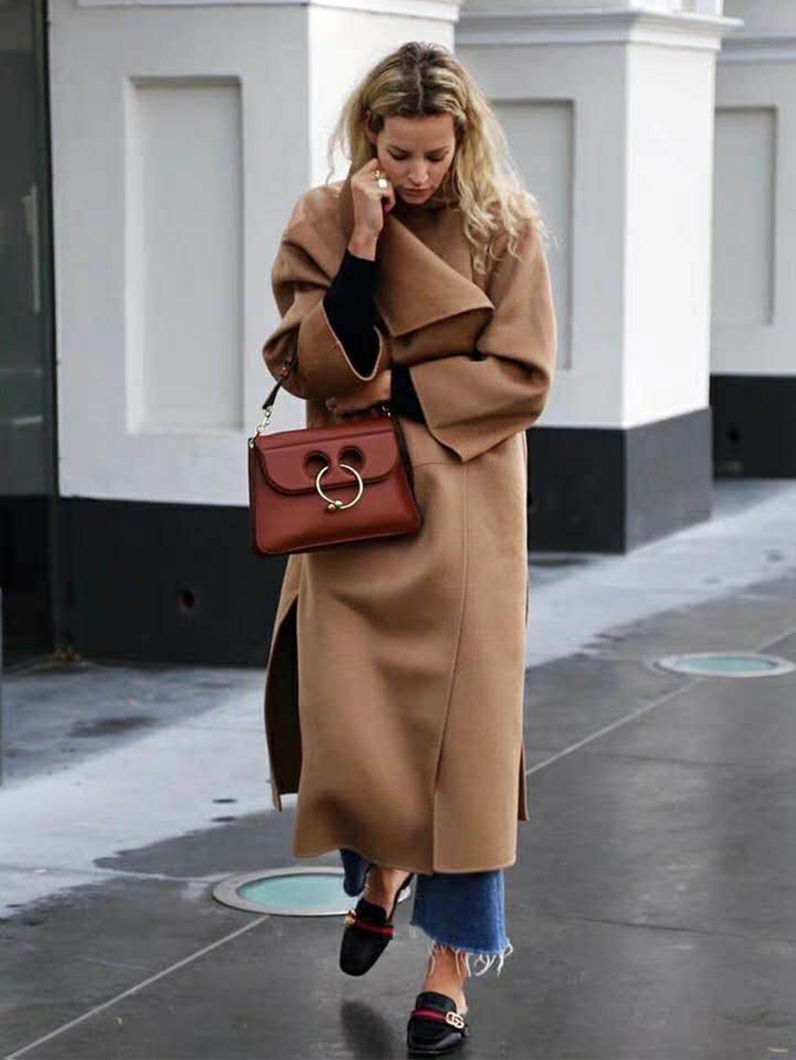 Women's Wool Blends Autumn Winter Doublesided Cashmere Women Long Highend Water Corrugated women's Coat 230926