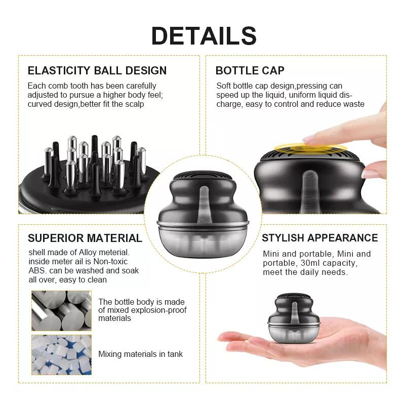 Head Massager Scalp Health Care Massage Tool Hair Growth Liquid Applicator Comb Hair Scalp Treatment Growth Serum Oil Massager 230926