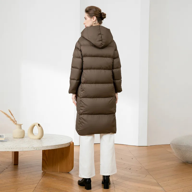 Womens Down Parkas Winter Coat Women Ultra Light Long Puffer Jacket Female Cusual Warm Thickening with Hood Outerear Overcoat Lady 230927