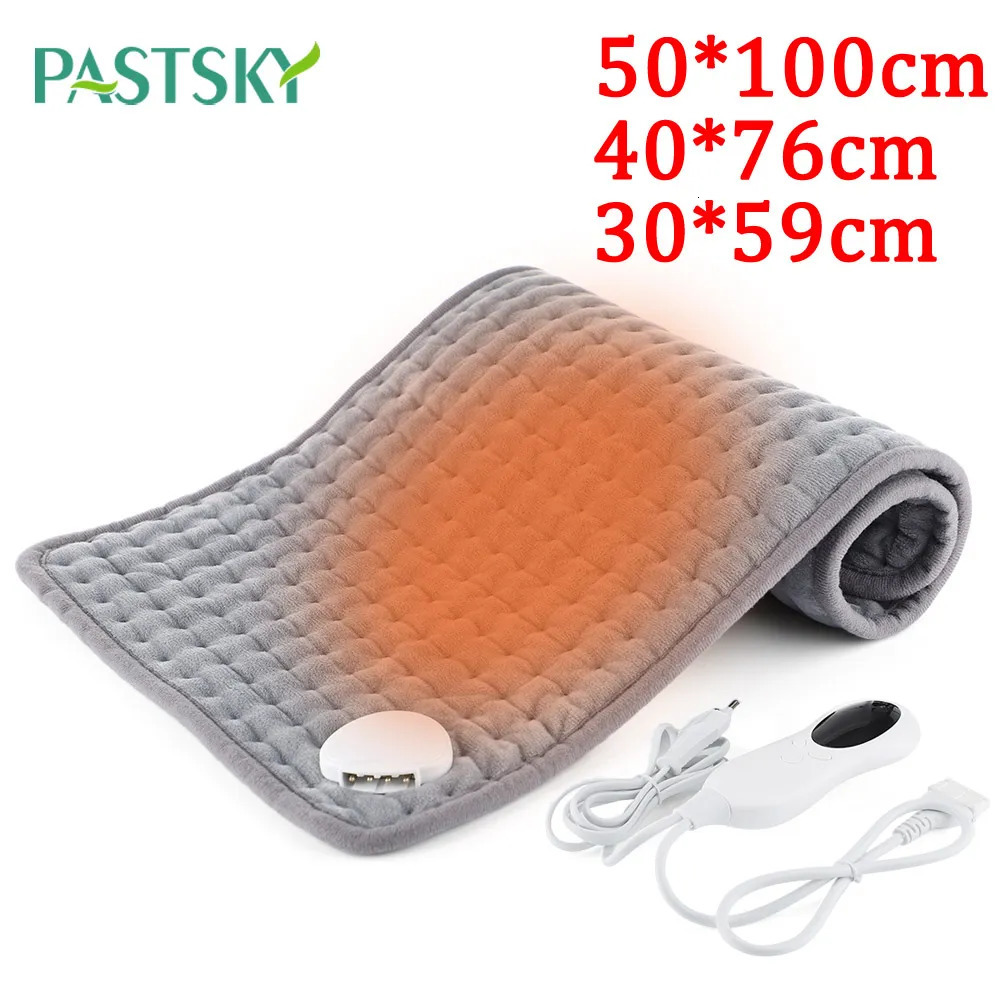 Back Massager Microplush Electric Heating Pad Winter Warmer Washable Blanket for Abdomen Waist Back Thermal Mat Pain Relief Brace 230927