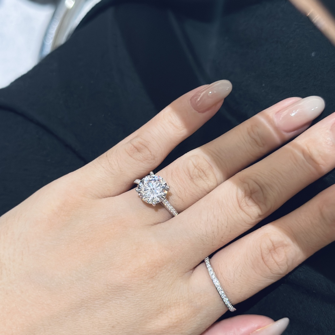 Sliver Dia Designer Women Wedding High Quality Lady Engagement Ring Jewelry Christmas Gift