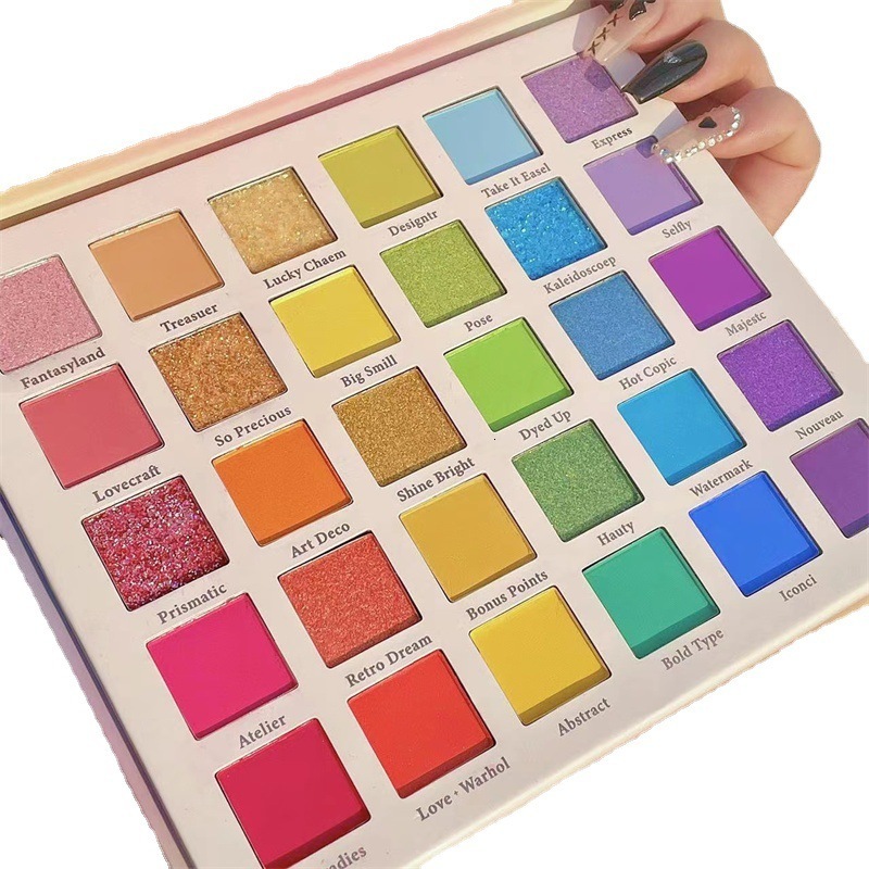 Eye Shadow 30 Colors Rainbow Eye Shadow Palette Practical Make Up Safe Lightweight Make-up Dream Eyeshadow Palette Children Stage Wholesale 230926