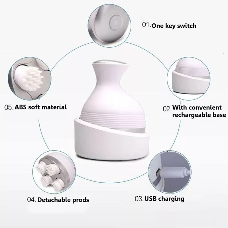 Head Massager Electric Head Massage Health Care Antistress Relax Body Massagem Deep Tissue Wireless Scalp Massager Prevent Hair Loss Relieve 230926