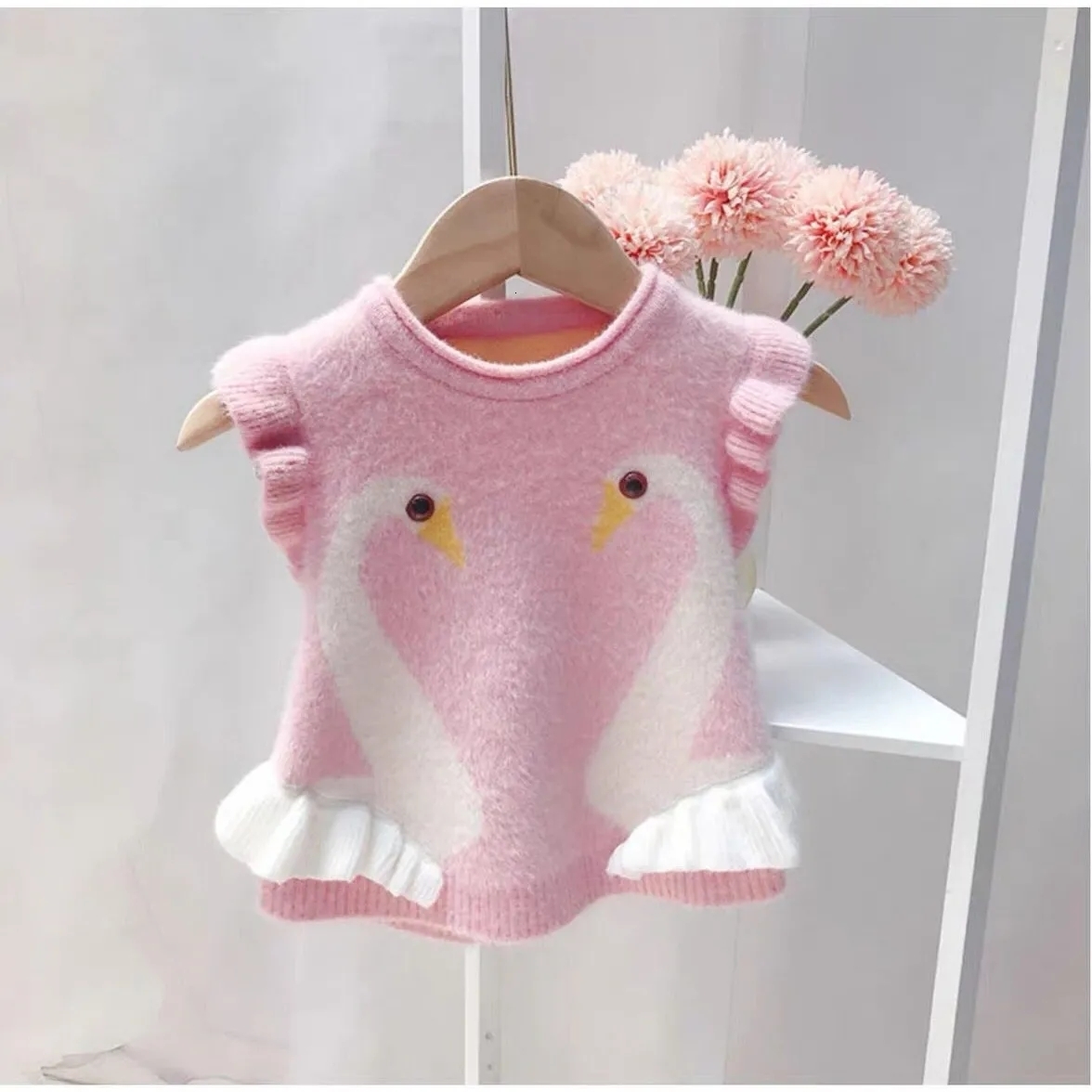 Waistcoat Girl Baby Pullover Vest Girls Waistcoat Sweater Children's Wool Vest Baby Infant Sweater Outer Wear Vest Kids Coat 0-5 Years 230926