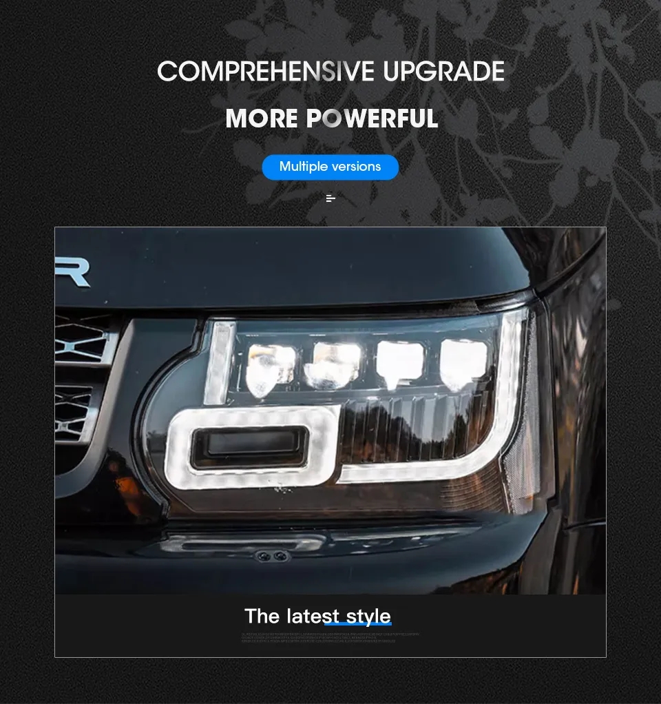 Car Headlights for Range Rover Sport / Executive LED Headlight 2010-2013 DRL Turn Signal High Beam Angel Eye Lens