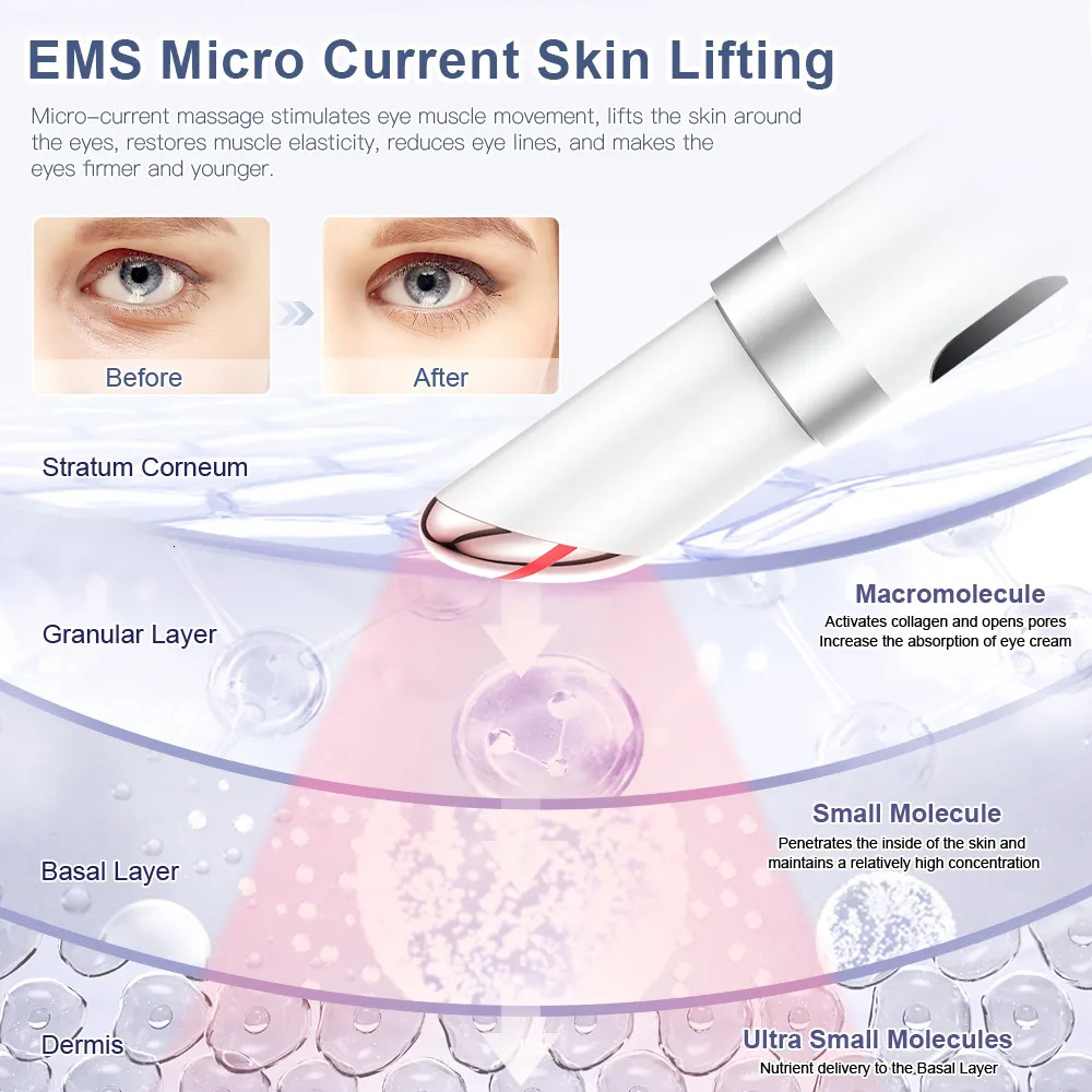 Face Care Devices ANLAN EMS Electric Eye Massager Eye Skin Lift Anti Age Wrinkle Skin Care Tool Vibration Massage Relax Eyes Po 230927