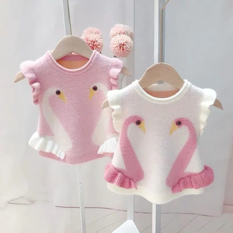 Waistcoat Girl Baby Pullover Vest Girls Waistcoat Sweater Children's Wool Vest Baby Infant Sweater Outer Wear Vest Kids Coat 0-5 Years 230926
