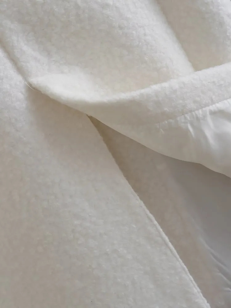 Womens Wool Blends Elegant Solid Women Coats Turn Down Collar Long Sleeve Single Breasted Loose Trench Jacket Female Vintage Casual Coat Lady 230927